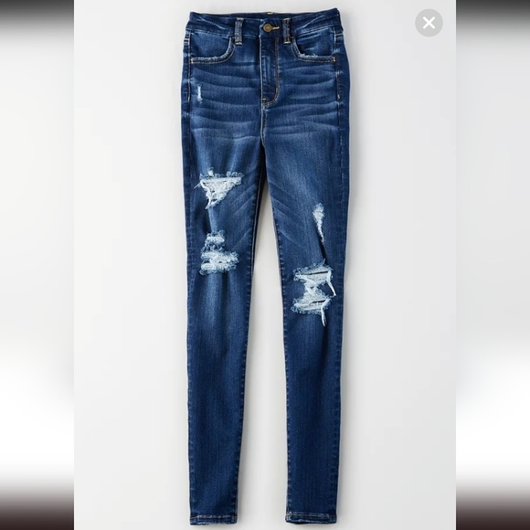 Women's American Eagle Next Level Stretch Curvy Super Hi-Rise Jegging Medium - Picture 1 of 16